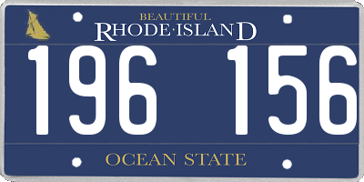 RI license plate 196156