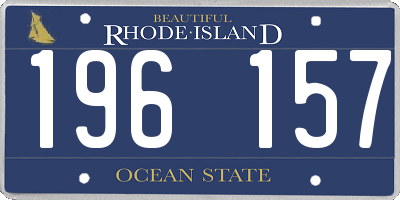 RI license plate 196157