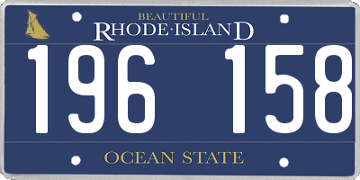 RI license plate 196158
