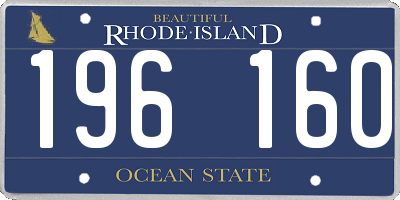 RI license plate 196160