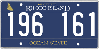 RI license plate 196161