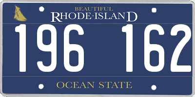 RI license plate 196162
