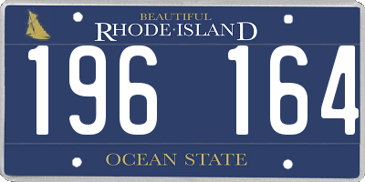 RI license plate 196164