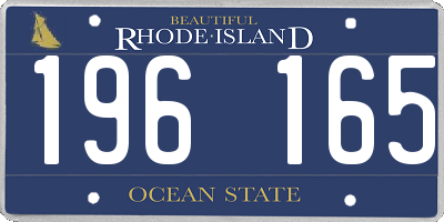 RI license plate 196165