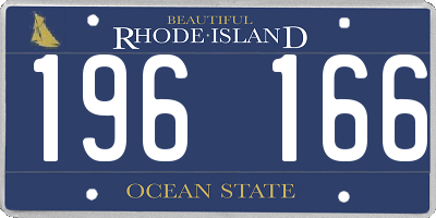 RI license plate 196166