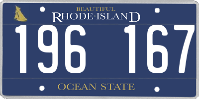 RI license plate 196167