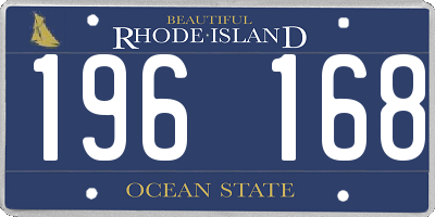 RI license plate 196168
