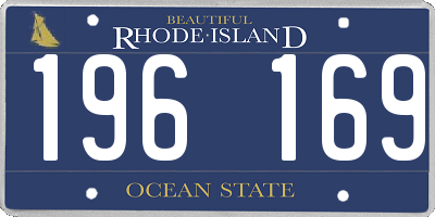 RI license plate 196169