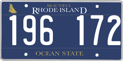 RI license plate 196172