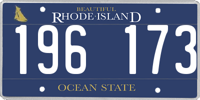 RI license plate 196173