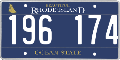 RI license plate 196174