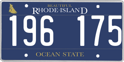 RI license plate 196175