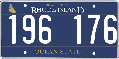 RI license plate 196176