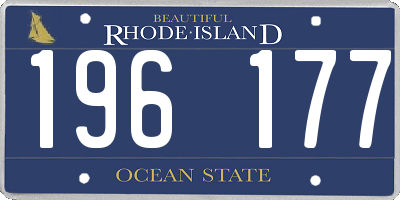 RI license plate 196177