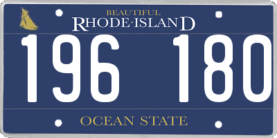 RI license plate 196180