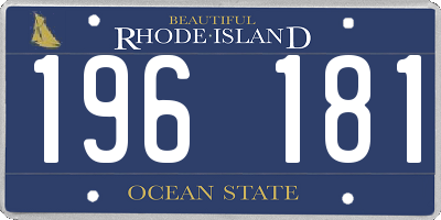 RI license plate 196181