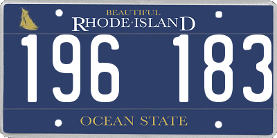 RI license plate 196183