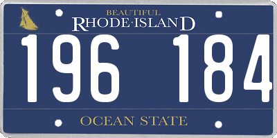 RI license plate 196184
