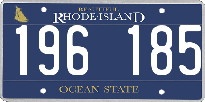 RI license plate 196185