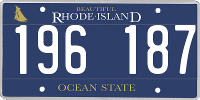 RI license plate 196187