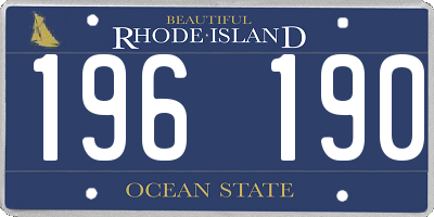 RI license plate 196190