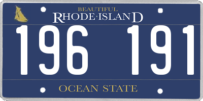 RI license plate 196191