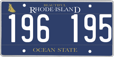 RI license plate 196195