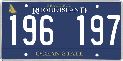 RI license plate 196197