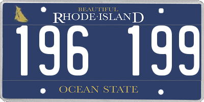 RI license plate 196199