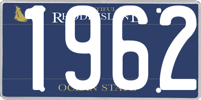 RI license plate 1962