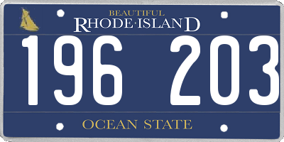 RI license plate 196203