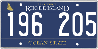RI license plate 196205