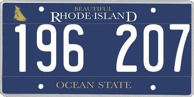 RI license plate 196207