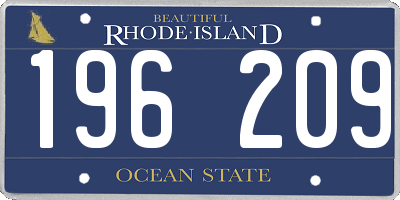 RI license plate 196209