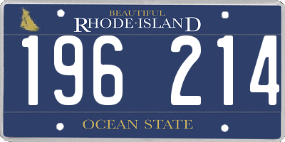 RI license plate 196214