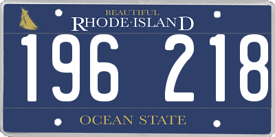 RI license plate 196218