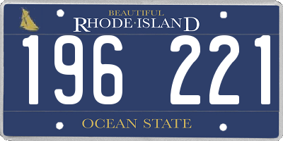 RI license plate 196221