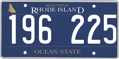 RI license plate 196225