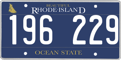 RI license plate 196229