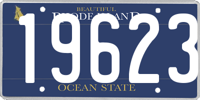 RI license plate 19623