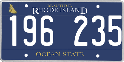 RI license plate 196235
