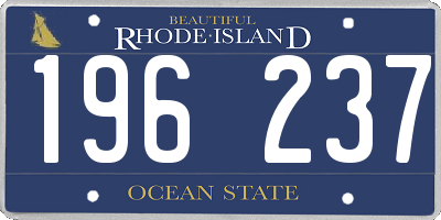 RI license plate 196237