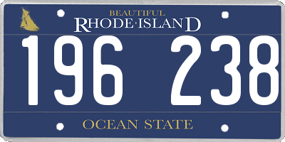 RI license plate 196238