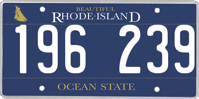 RI license plate 196239