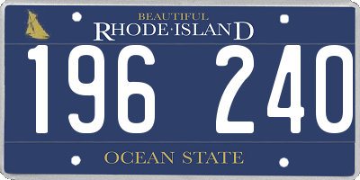 RI license plate 196240