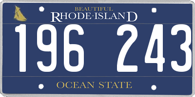 RI license plate 196243