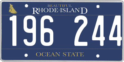 RI license plate 196244
