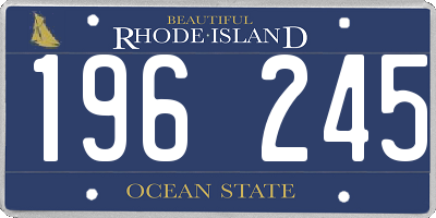 RI license plate 196245