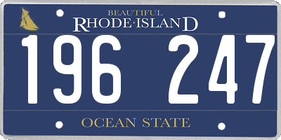 RI license plate 196247