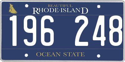 RI license plate 196248